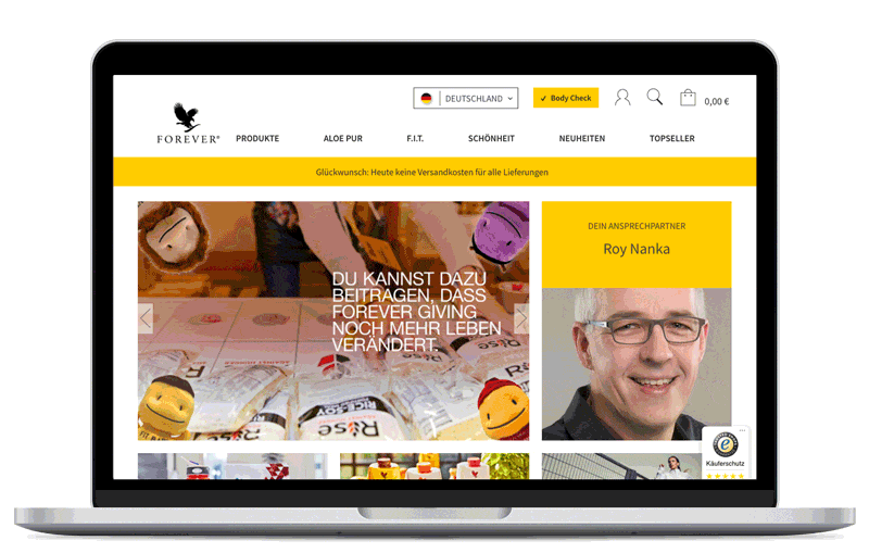 Starseitenview Forever Onlineshop